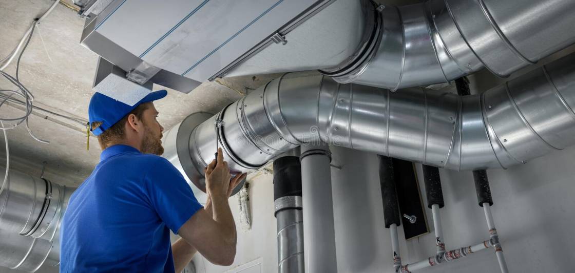hvac-worker-install-ducted-pipe-system-ventilation-air-conditioning-copy-space-service-220405786
